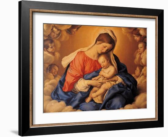 The Sleep of the Infant Jesus-Giovanni Battista Salvi da Sassoferrato-Framed Giclee Print