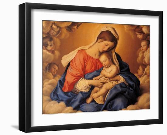 The Sleep of the Infant Jesus-Giovanni Battista Salvi da Sassoferrato-Framed Giclee Print