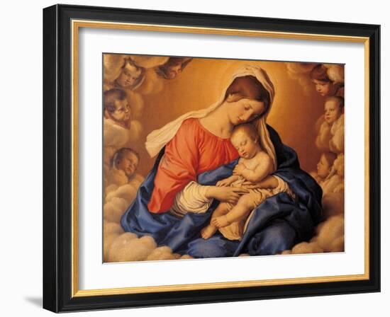 The Sleep of the Infant Jesus-Giovanni Battista Salvi da Sassoferrato-Framed Giclee Print