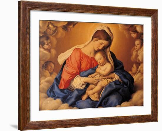 The Sleep of the Infant Jesus-Giovanni Battista Salvi da Sassoferrato-Framed Giclee Print