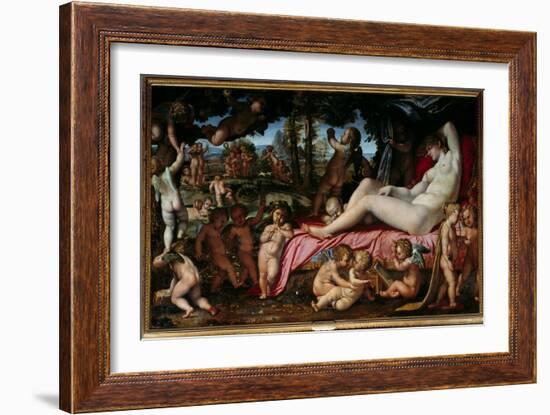 The Sleep of Venus Painting by Annibale Carracci or Annibal Carrache (1560-1609) 1602 Sun. 1,9X3,28-Annibale Carracci-Framed Giclee Print