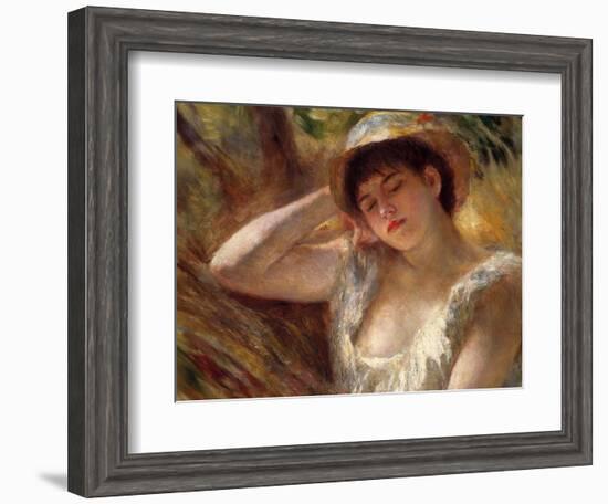 The Sleeper, 1880-Pierre-Auguste Renoir-Framed Giclee Print