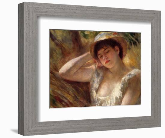 The Sleeper, 1880-Pierre-Auguste Renoir-Framed Giclee Print