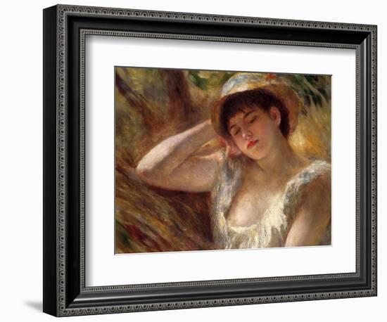 The Sleeper, 1880-Pierre-Auguste Renoir-Framed Giclee Print