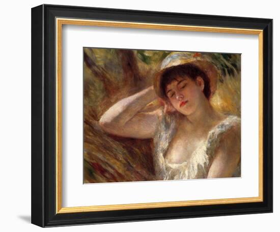 The Sleeper, 1880-Pierre-Auguste Renoir-Framed Giclee Print