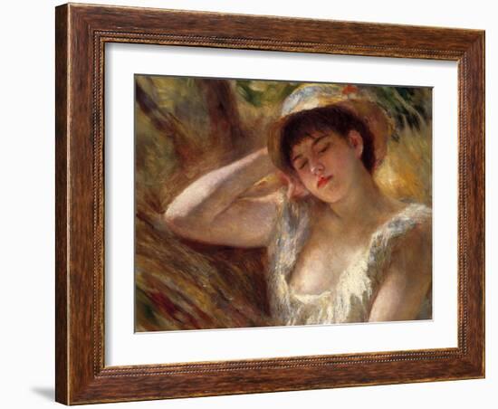 The Sleeper, 1880-Pierre-Auguste Renoir-Framed Giclee Print