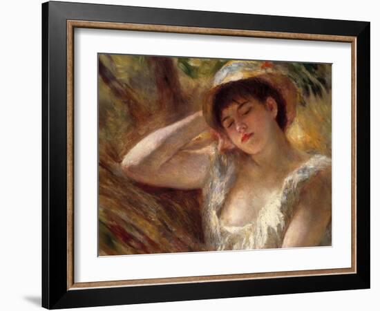 The Sleeper, 1880-Pierre-Auguste Renoir-Framed Giclee Print