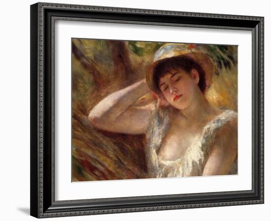 The Sleeper, 1880-Pierre-Auguste Renoir-Framed Giclee Print