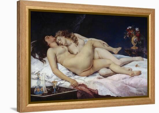 The Sleepers also known as the Sleep (Le Sommeil) by Gustave Courbet-null-Framed Premier Image Canvas