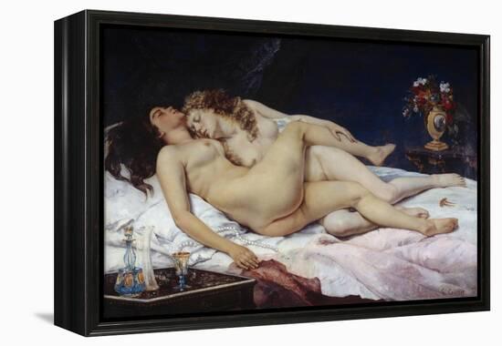 The Sleepers also known as the Sleep (Le Sommeil) by Gustave Courbet-null-Framed Premier Image Canvas