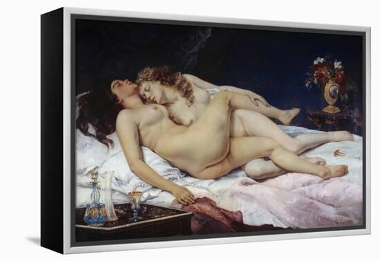 The Sleepers also known as the Sleep (Le Sommeil) by Gustave Courbet-null-Framed Premier Image Canvas