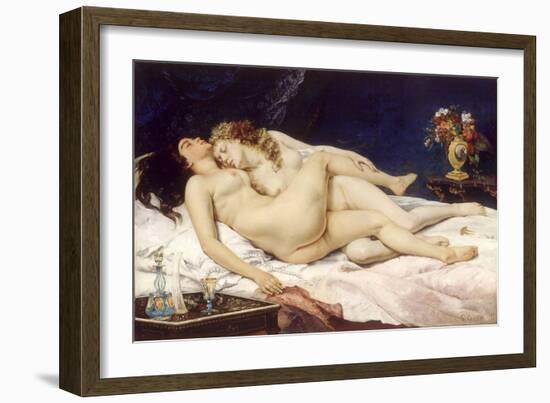 The Sleepers (Le Sommei)-Gustave Courbet-Framed Giclee Print