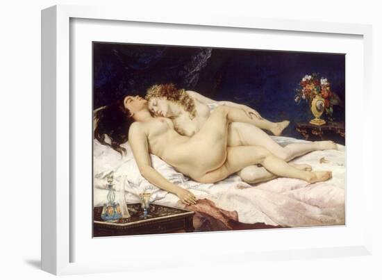 The Sleepers (Le Sommei)-Gustave Courbet-Framed Giclee Print