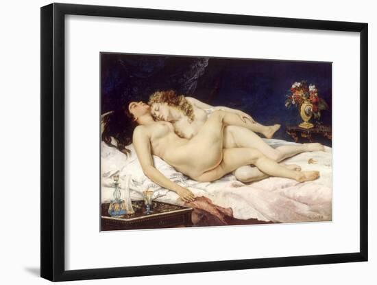 The Sleepers (Le Sommei)-Gustave Courbet-Framed Giclee Print