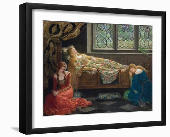 The Sleeping Beauty, 1921 (Oil on Canvas)-John Collier-Framed Giclee Print