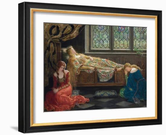 The Sleeping Beauty, 1921 (Oil on Canvas)-John Collier-Framed Giclee Print