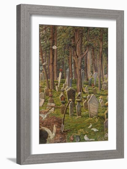 The Sleeping City: the Cemetery of Pera, Constantinople, 1856 - 1888-William Holman Hunt-Framed Giclee Print