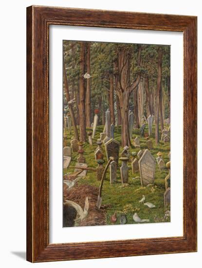 The Sleeping City: the Cemetery of Pera, Constantinople, 1856 - 1888-William Holman Hunt-Framed Giclee Print