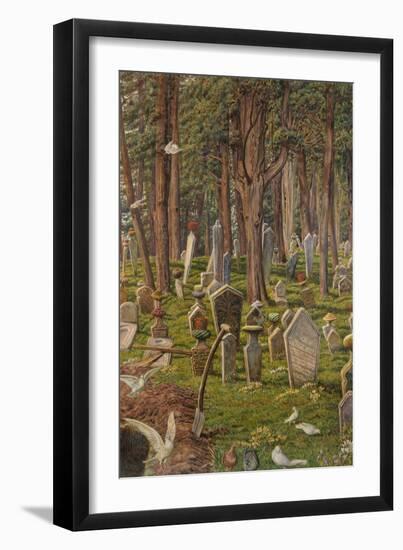 The Sleeping City: the Cemetery of Pera, Constantinople, 1856 - 1888-William Holman Hunt-Framed Giclee Print