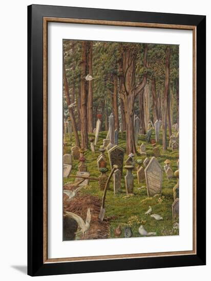 The Sleeping City: the Cemetery of Pera, Constantinople, 1856 - 1888-William Holman Hunt-Framed Giclee Print