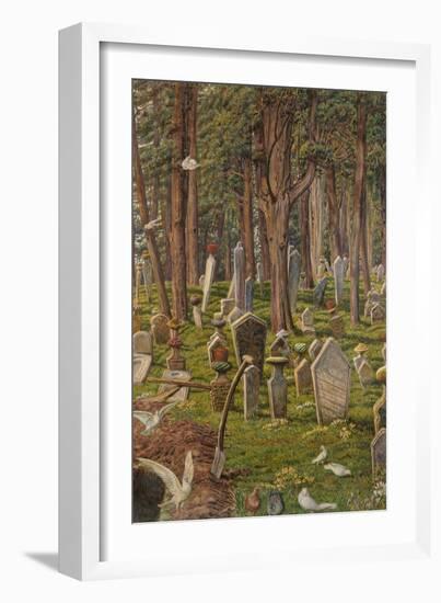 The Sleeping City: the Cemetery of Pera, Constantinople, 1856 - 1888-William Holman Hunt-Framed Giclee Print