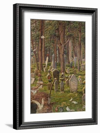 The Sleeping City: the Cemetery of Pera, Constantinople, 1856 - 1888-William Holman Hunt-Framed Giclee Print