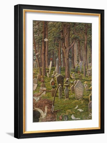 The Sleeping City: the Cemetery of Pera, Constantinople, 1856 - 1888-William Holman Hunt-Framed Giclee Print