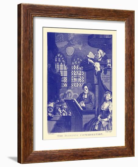 The Sleeping Congregation-William Hogarth-Framed Giclee Print