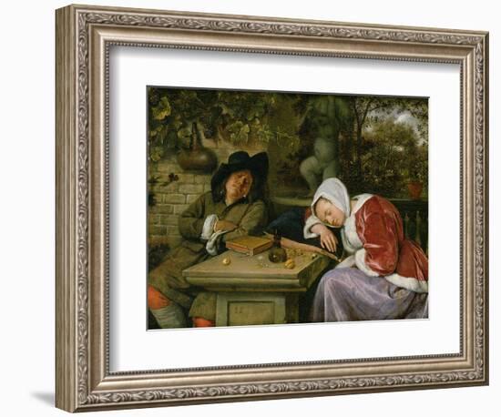 The Sleeping Couple, C.1658-60-Jan Havicksz Steen-Framed Giclee Print