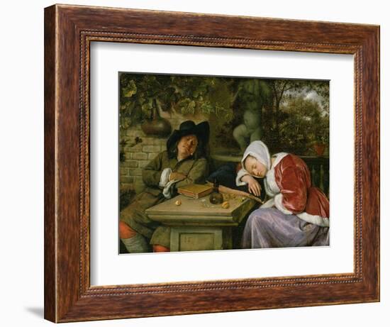 The Sleeping Couple, C.1658-60-Jan Havicksz Steen-Framed Giclee Print