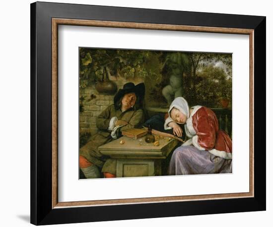 The Sleeping Couple, C.1658-60-Jan Havicksz Steen-Framed Giclee Print