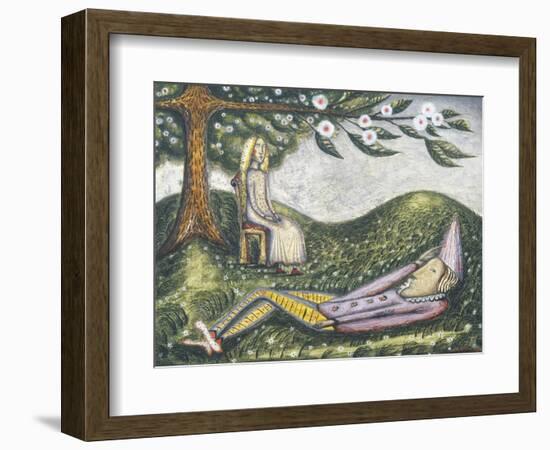 The Sleeping Fool-Cecil Collins-Framed Giclee Print