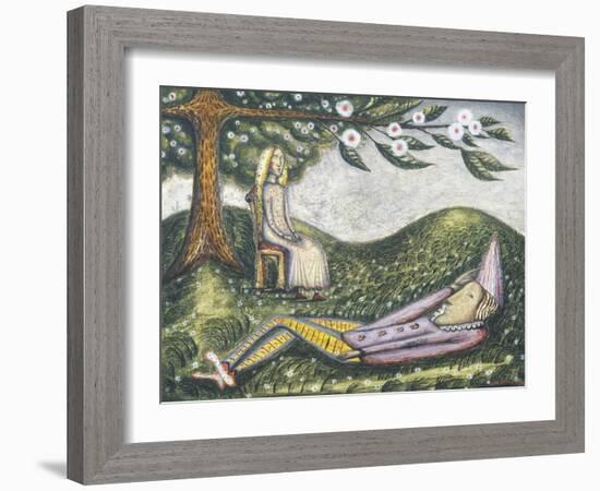 The Sleeping Fool-Cecil Collins-Framed Giclee Print