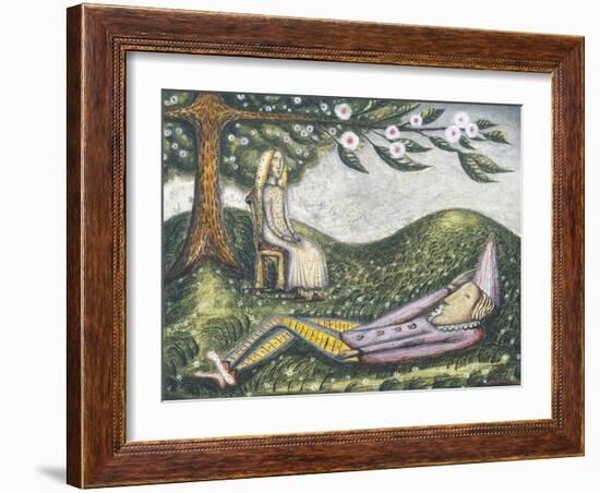 The Sleeping Fool-Cecil Collins-Framed Giclee Print