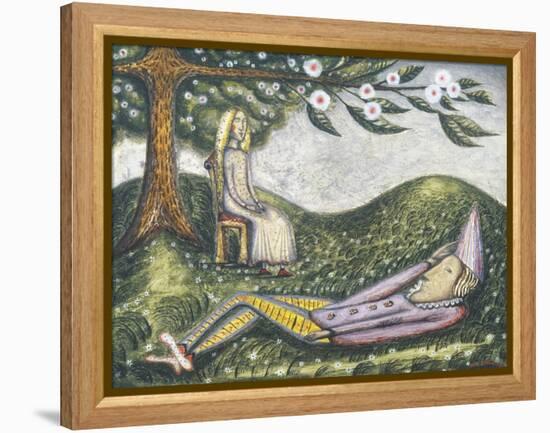 The Sleeping Fool-Cecil Collins-Framed Premier Image Canvas