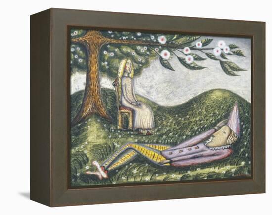 The Sleeping Fool-Cecil Collins-Framed Premier Image Canvas