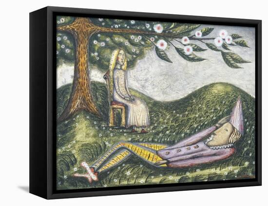 The Sleeping Fool-Cecil Collins-Framed Premier Image Canvas