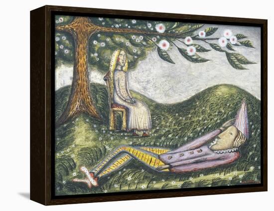 The Sleeping Fool-Cecil Collins-Framed Premier Image Canvas