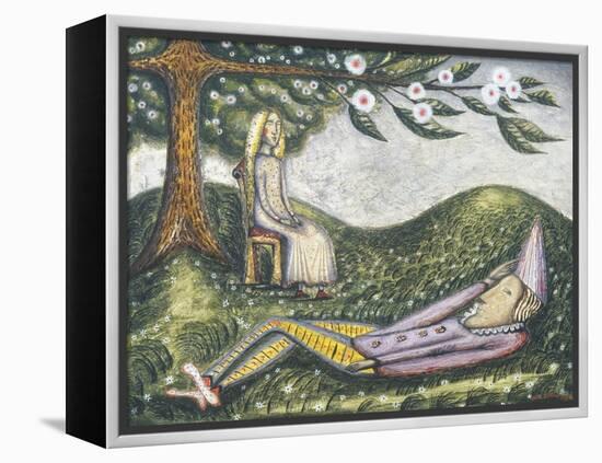 The Sleeping Fool-Cecil Collins-Framed Premier Image Canvas