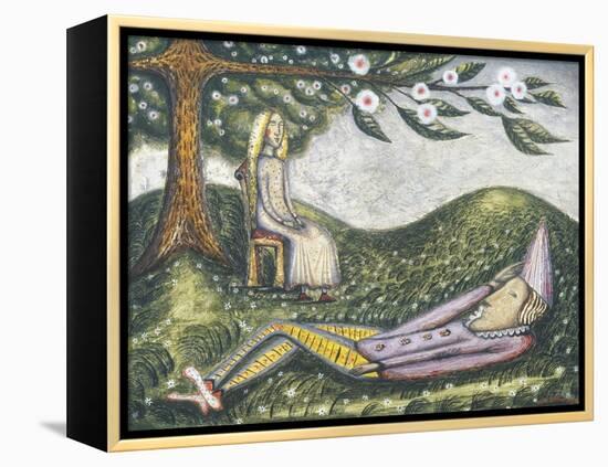 The Sleeping Fool-Cecil Collins-Framed Premier Image Canvas