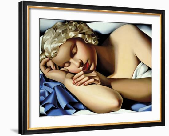 The Sleeping Girl (Kizette) I-Tamara de Lempicka-Framed Photographic Print