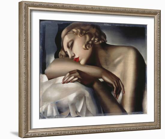 The Sleeping Girl-Tamara de Lempicka-Framed Giclee Print