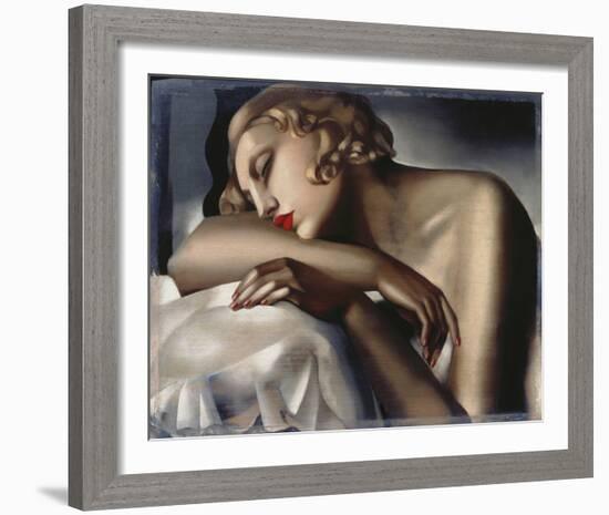 The Sleeping Girl-Tamara de Lempicka-Framed Giclee Print