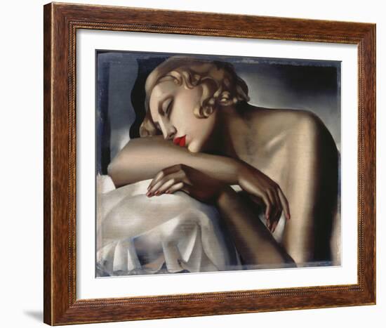 The Sleeping Girl-Tamara de Lempicka-Framed Giclee Print