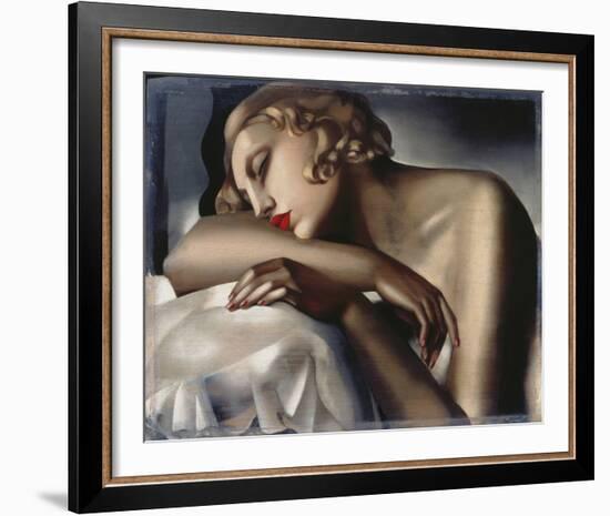 The Sleeping Girl-Tamara de Lempicka-Framed Giclee Print