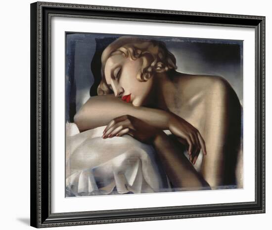 The Sleeping Girl-Tamara de Lempicka-Framed Giclee Print