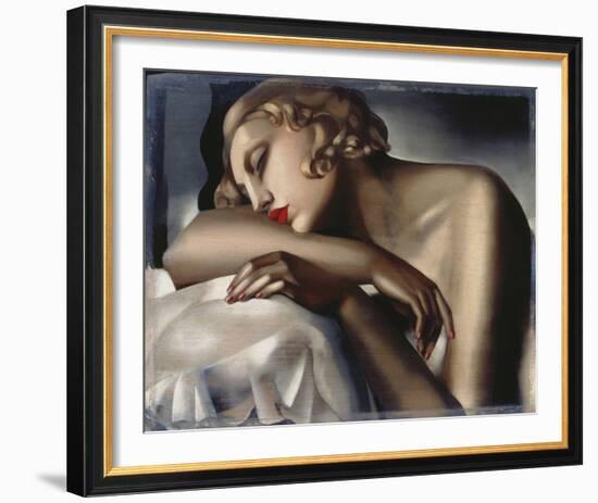 The Sleeping Girl-Tamara de Lempicka-Framed Giclee Print