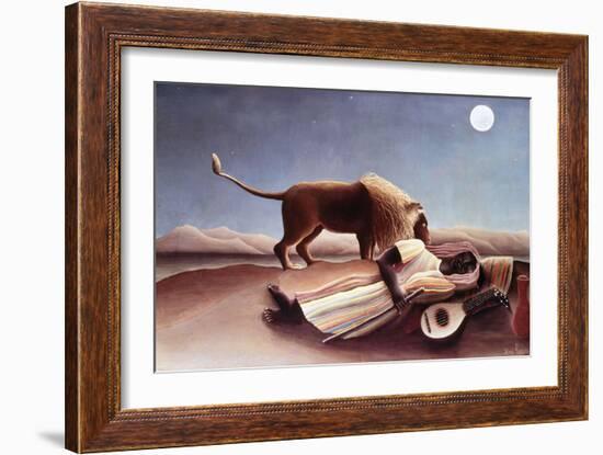 The Sleeping Gypsy, 1897-Henri Rousseau-Framed Giclee Print