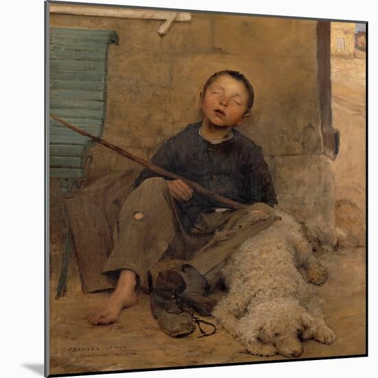 The Sleeping Itinerant-Jules Bastien-Lepage-Mounted Giclee Print