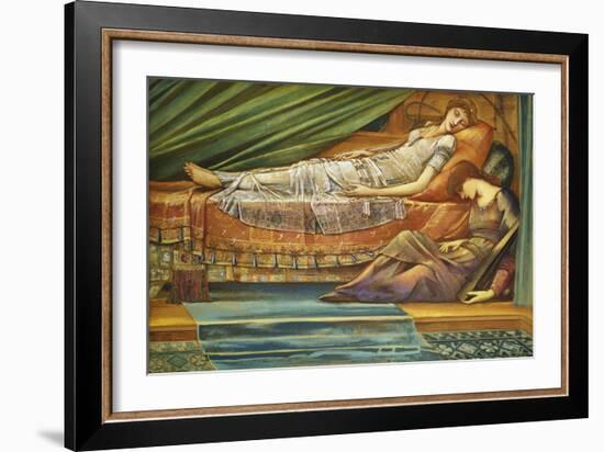 The Sleeping Princess, C.1886-88-Edward Burne-Jones-Framed Giclee Print